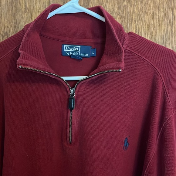 Ralph Lauren Sweater Dark Red Men’s Large - Picture 3 of 4